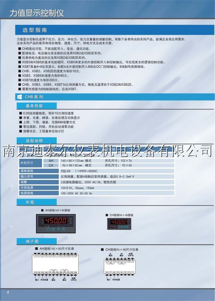 CHB力值显示控制仪