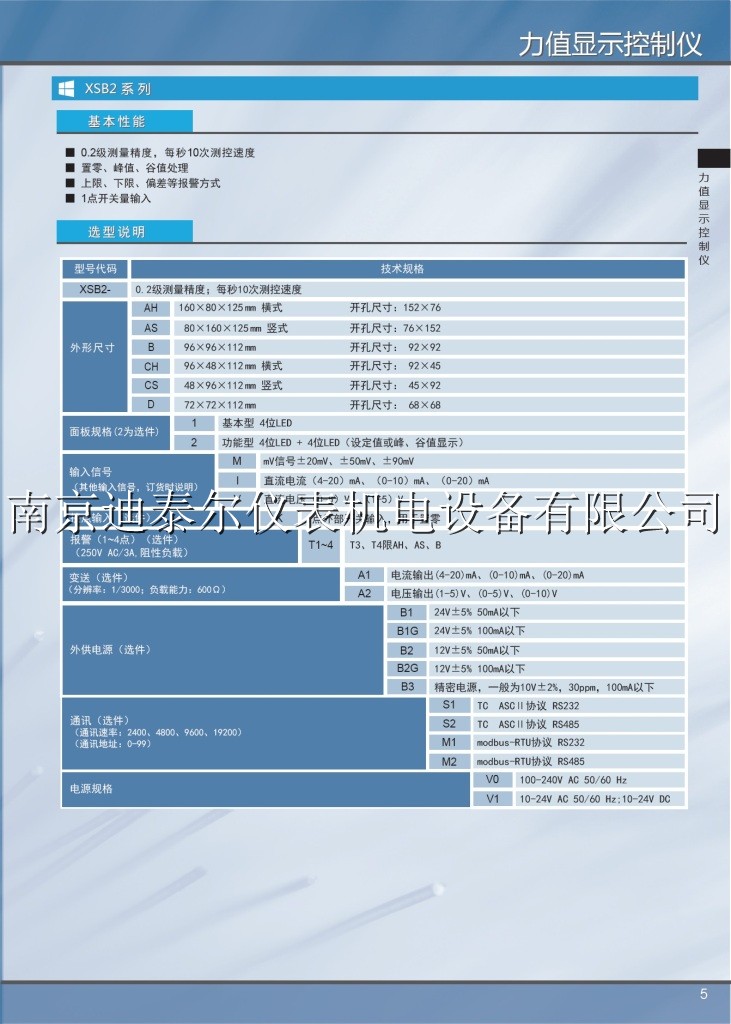 XSB2力值显示控制仪