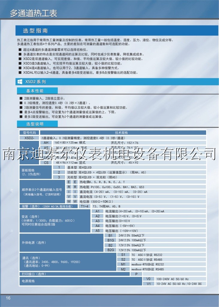 XSD2双通道智能仪表