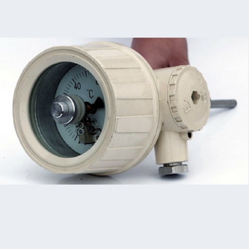 防爆电接点双金属温度计WSS-401B-100℃-100mm 轴向,M27*2外螺纹