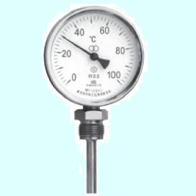 常州双环双金属温度计WSS411径向,表面100mm,0-500℃,精度1.5级