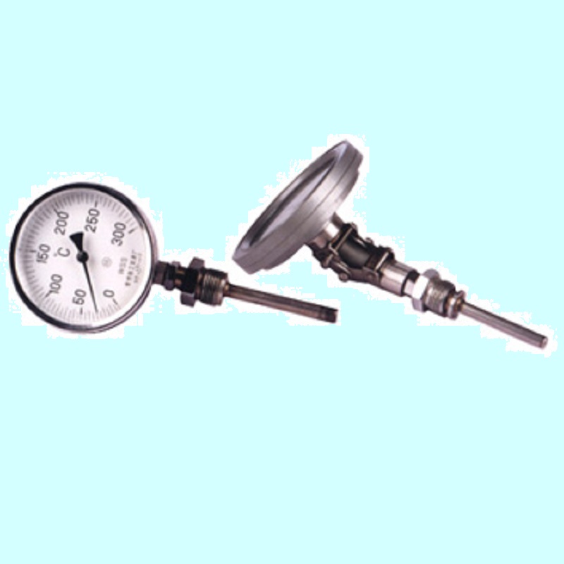 抽芯式双金属温度计WSS5111A径向型,表面150mm,双环温度计