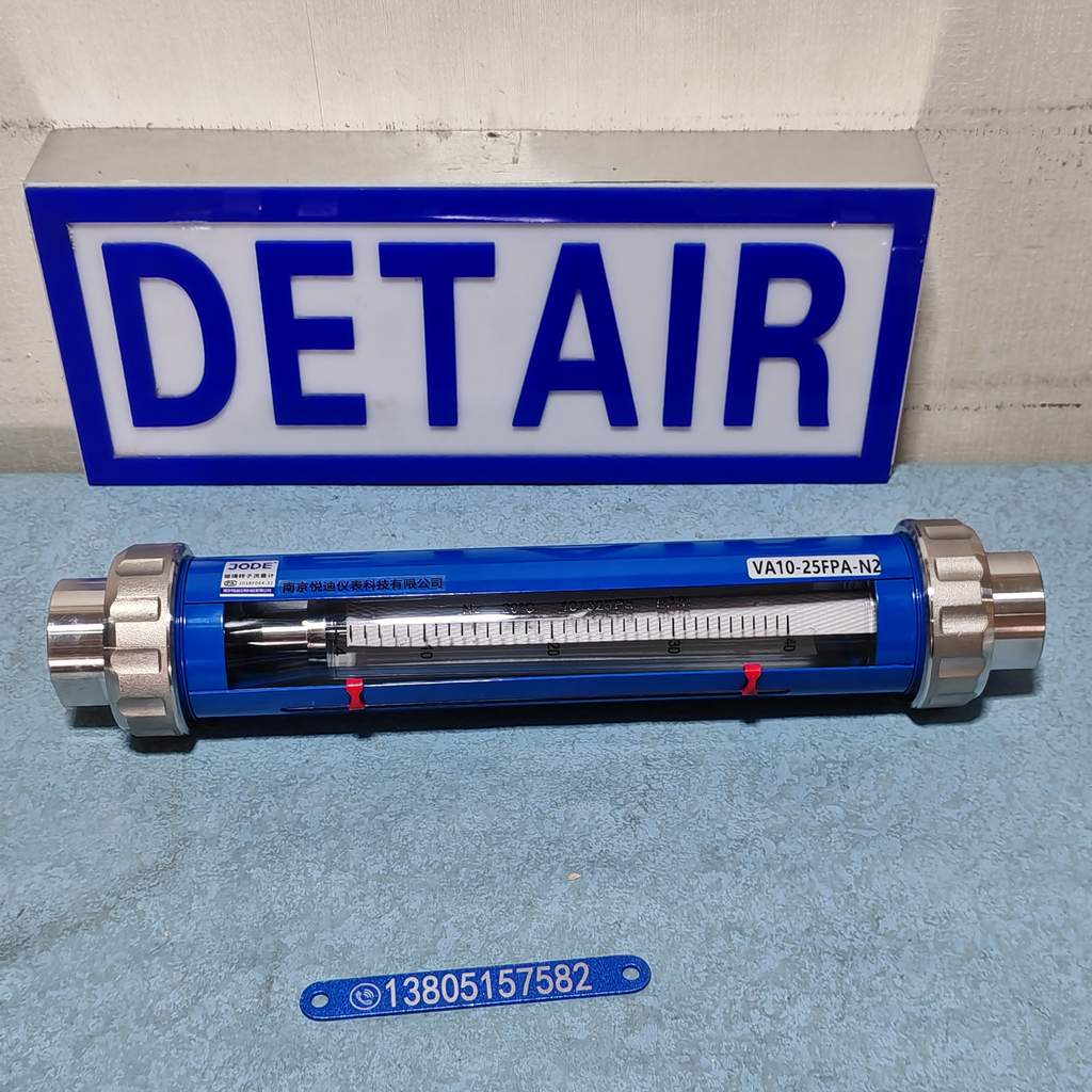 VA10-25FPA-N2不锈钢玻璃转子流量计 G1寸内螺纹耐高压玻璃管浮子流量计